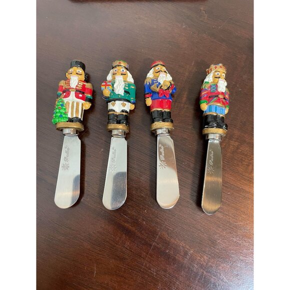 Vintage Christopher Radko Nutcracker Cheese Spreaders Set Of 4 - Picture 3 of 5